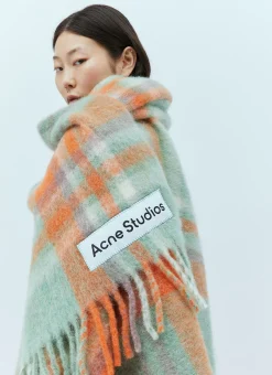 Men Acne Studios Scarves^Large Check Scarf