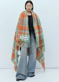 Men Acne Studios Scarves^Large Check Scarf