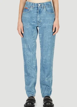 Laser Print Straight Cut Jeans>Martine Rose Outlet
