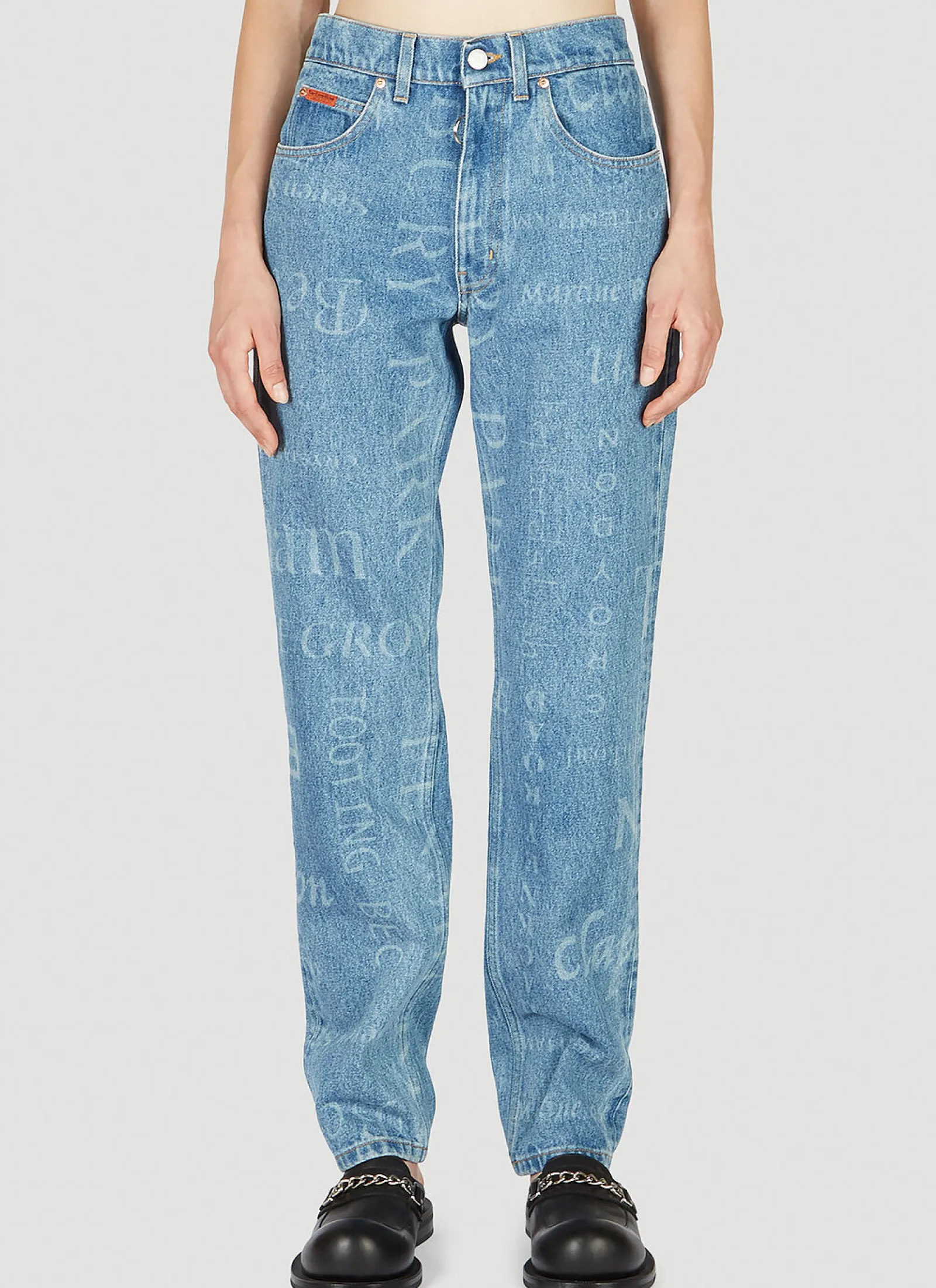 Laser Print Straight Cut Jeans>Martine Rose Outlet