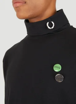 Men Raf Simons x Fred Perry Tops^Laurel Wreath Roll Neck Top