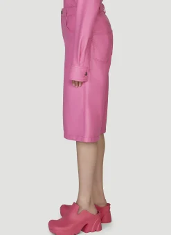 Leather Bermuda Shorts><noscript><img width=