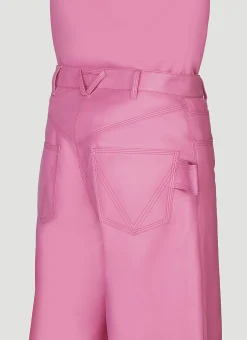 Leather Bermuda Shorts><noscript><img width=