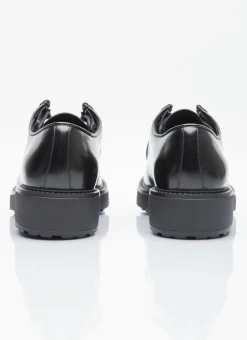 Men Prada Lace Ups^Leather Lace-Up Shoes