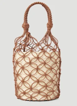 Leather Mesh And Straw Bucket Bag></noscript>Miu Miu Sale