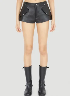 Leather Mini Shorts>Durazzi Milano New