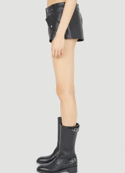 Leather Mini Shorts><noscript><img width=