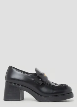 Leather Penny Loafers>Miu Miu Discount