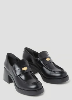 Leather Penny Loafers>Miu Miu Discount