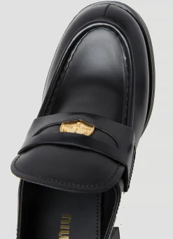 Leather Penny Loafers></noscript>Miu Miu Discount