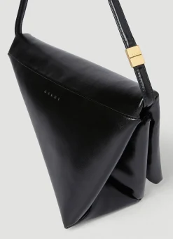 Leather Prisma Triangle Shoulder Bag><noscript><img width=
