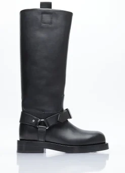 Leather Saddle Tall Boots>Burberry Sale