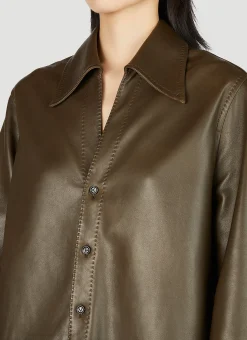 Leather Shirt></noscript>Bottega Veneta