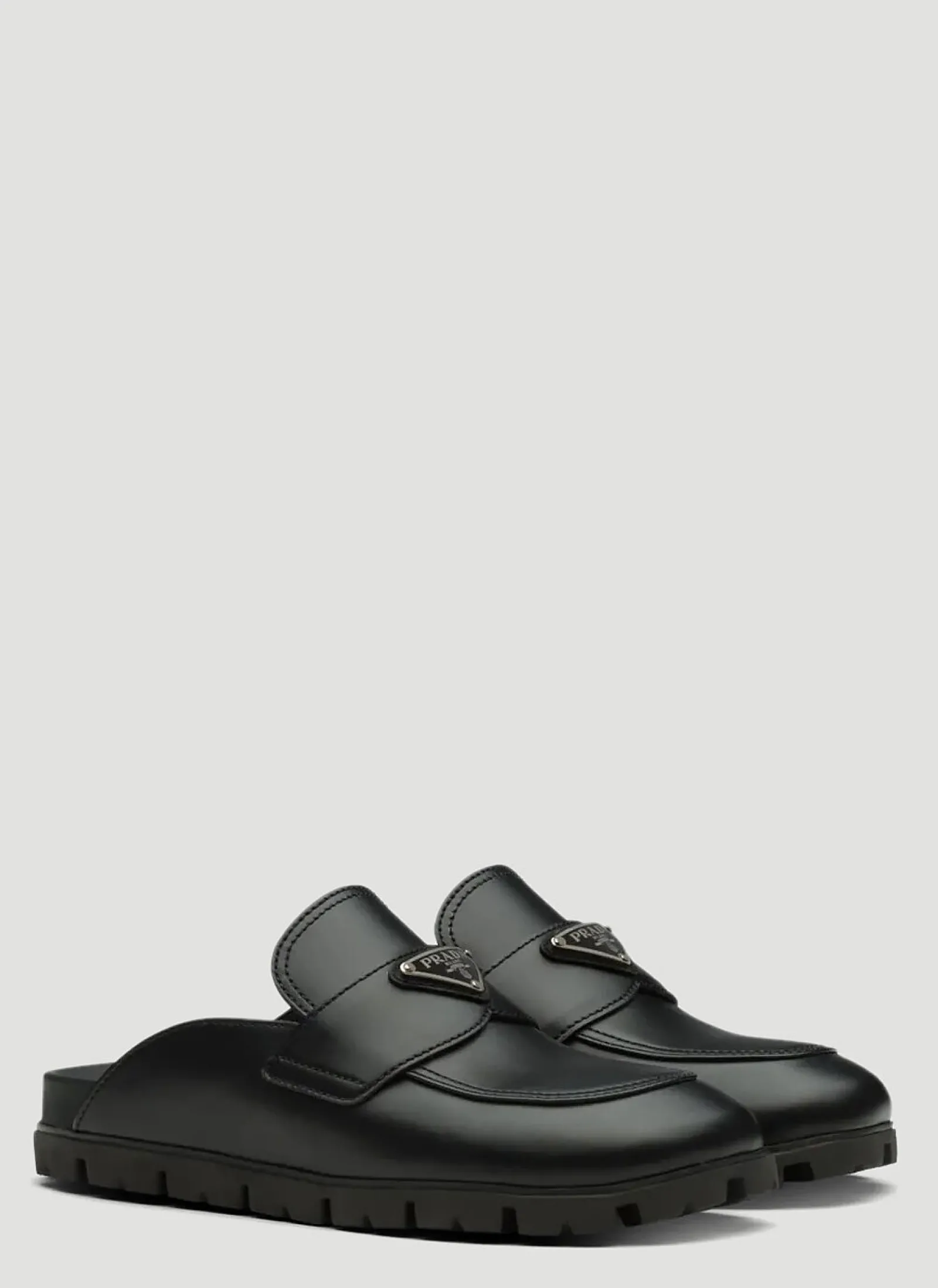 Leather Slip Ons>Prada Outlet
