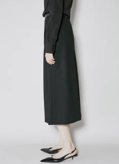 Leather Trim Midi Skirt></noscript>Saint Laurent Best