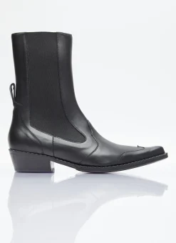 Leather Western Boots>BY FAR Hot