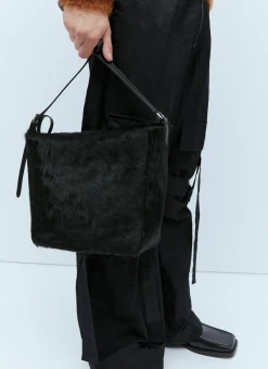 Men Dries Van Noten Crossbody Bags^Leather-Trimmed Hair Crossbody Bag