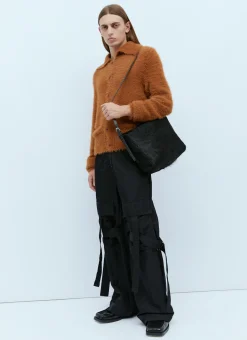 Men Dries Van Noten Crossbody Bags^Leather-Trimmed Hair Crossbody Bag