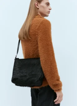 Men Dries Van Noten Crossbody Bags^Leather-Trimmed Hair Crossbody Bag