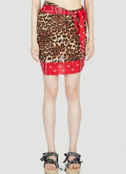 Leopard Motif Sarong Skirt>Arizona Love Online