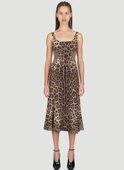 Leopard Print Midi Dress>Dolce & Gabbana Hot
