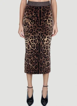 Leopard Print Midi Skirt>Dolce & Gabbana Hot