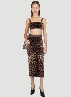 Leopard Print Midi Skirt>Dolce & Gabbana Hot