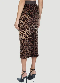 Leopard Print Midi Skirt></noscript>Dolce & Gabbana Hot
