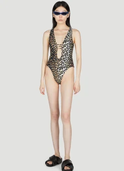 Leopard Print Swimsuit>GANNI Hot