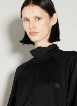 Logo Applique Zip-Up Sweatshirt>MM6 Maison Margiela Discount