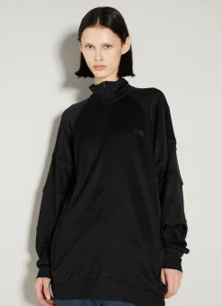 Logo Applique Zip-Up Sweatshirt></noscript>MM6 Maison Margiela Discount