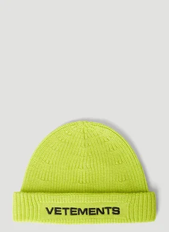 Men VETEMENTS Hats^Logo Beanie Hat