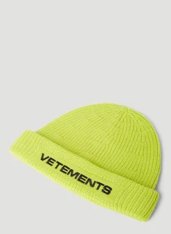 Men VETEMENTS Hats^Logo Beanie Hat