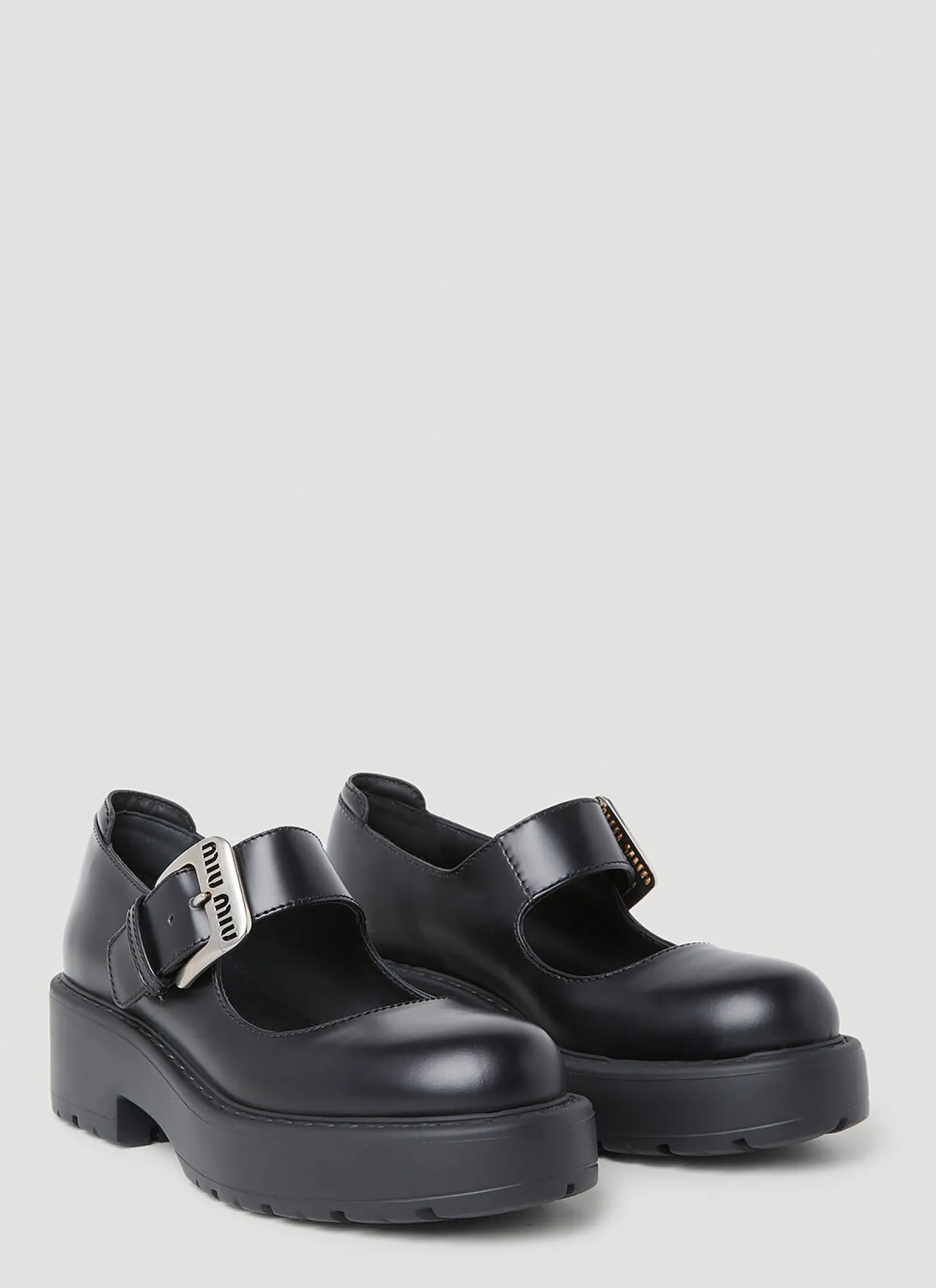 Logo Buckle Mary Jane Platforms>Miu Miu Online