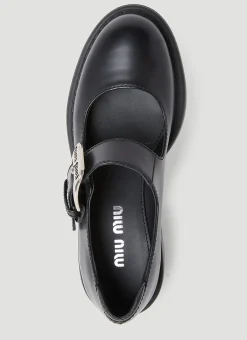 Logo Buckle Mary Jane Platforms><noscript><img width=