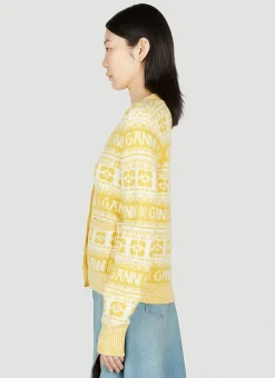 Logo Button Down Cardigan></noscript>GANNI Best