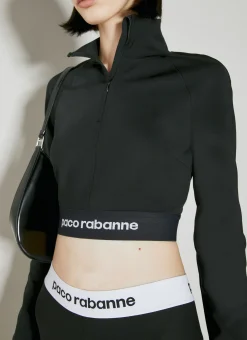 Logo Cropped Quarter-Zip Top>Paco Rabanne New