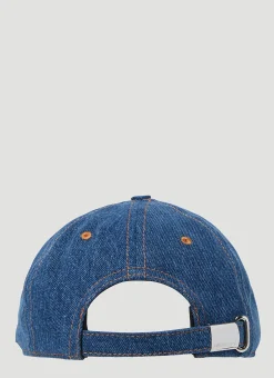Men Burberry Hats^Logo Denim Baseball Cap