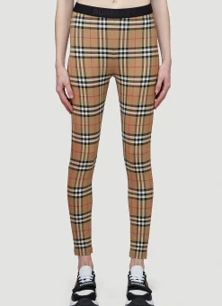 Logo Detail Vintage Check Leggings>Burberry Sale