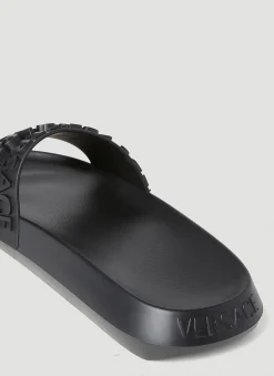 Men Versace Slides^Logo Embossed Slides