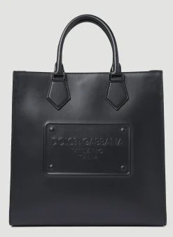 Men Dolce & Gabbana Tote Bags^Logo Embossed Tote Bag