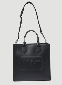 Men Dolce & Gabbana Tote Bags^Logo Embossed Tote Bag
