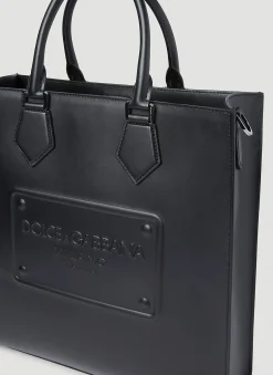 Men Dolce & Gabbana Tote Bags^Logo Embossed Tote Bag