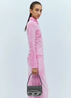 Logo Embossed Velvet Shirt></noscript>Diesel