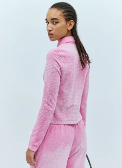 Logo Embossed Velvet Shirt></noscript>Diesel