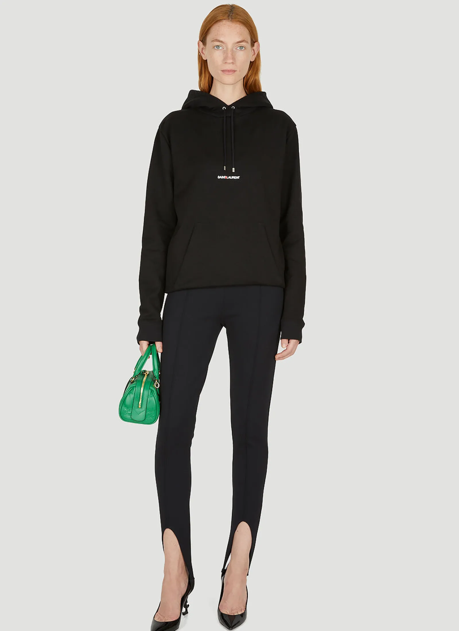 Logo Embroidered Hooded Sweatshirt>Saint Laurent Clearance