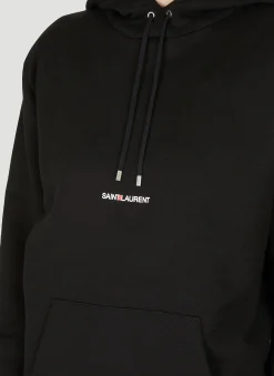Logo Embroidered Hooded Sweatshirt><noscript><img width=