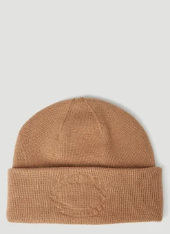 Men Burberry Hats^Logo Embroidery Beanie Hat