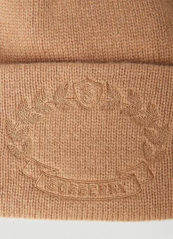Men Burberry Hats^Logo Embroidery Beanie Hat