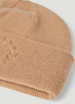 Men Burberry Hats^Logo Embroidery Beanie Hat